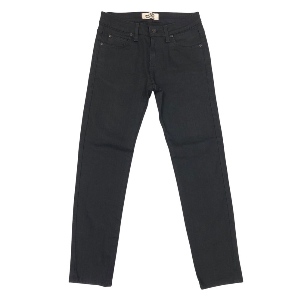 Naked & Famous Super Skinny Guy Wax Coated Black Jeans Men's Size 30 30X28.5